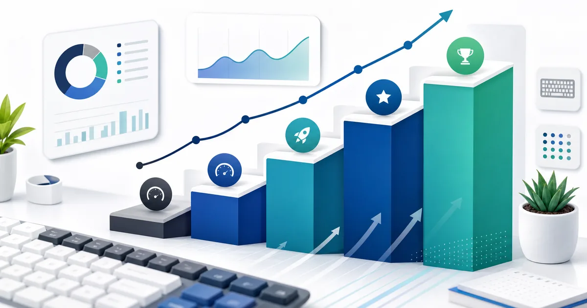 WPM benchmark chart and typing speed analytics