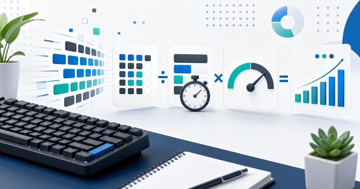 WPM calculator formula and typing analytics